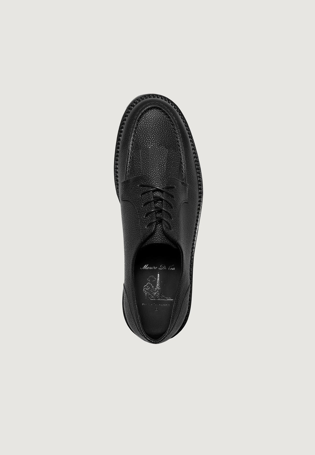 Fernand - Leather Fringe Derby Shoe - Black