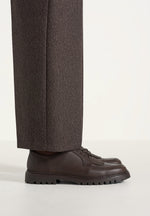 Fernand - Leather Fringe Derby Shoe - Brown