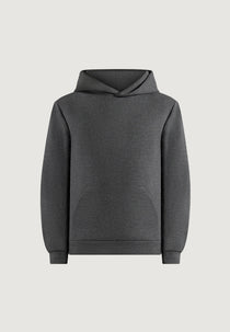 JS007 - Neoprene Minimal Regular Fit Hoodie - Charcoal Grey