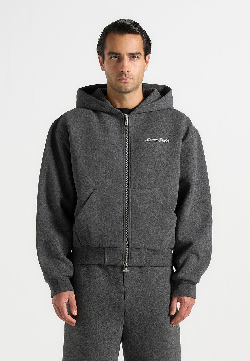 js002-unisex-signature-relaxed-fit-zip-hoodie-charcoal-grey