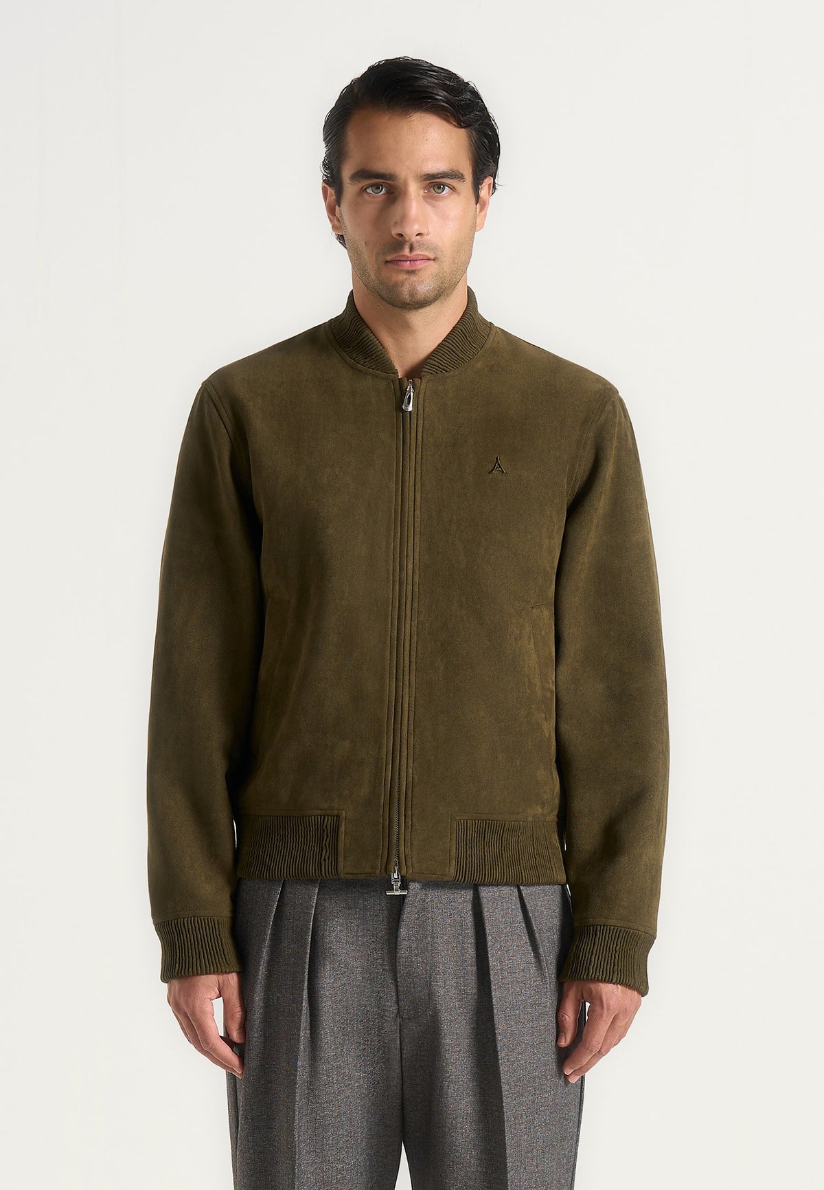 arsene-suede-bomber-jacket-olive