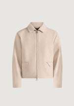 amir-boxy-hatched-harrington-jacket-beige