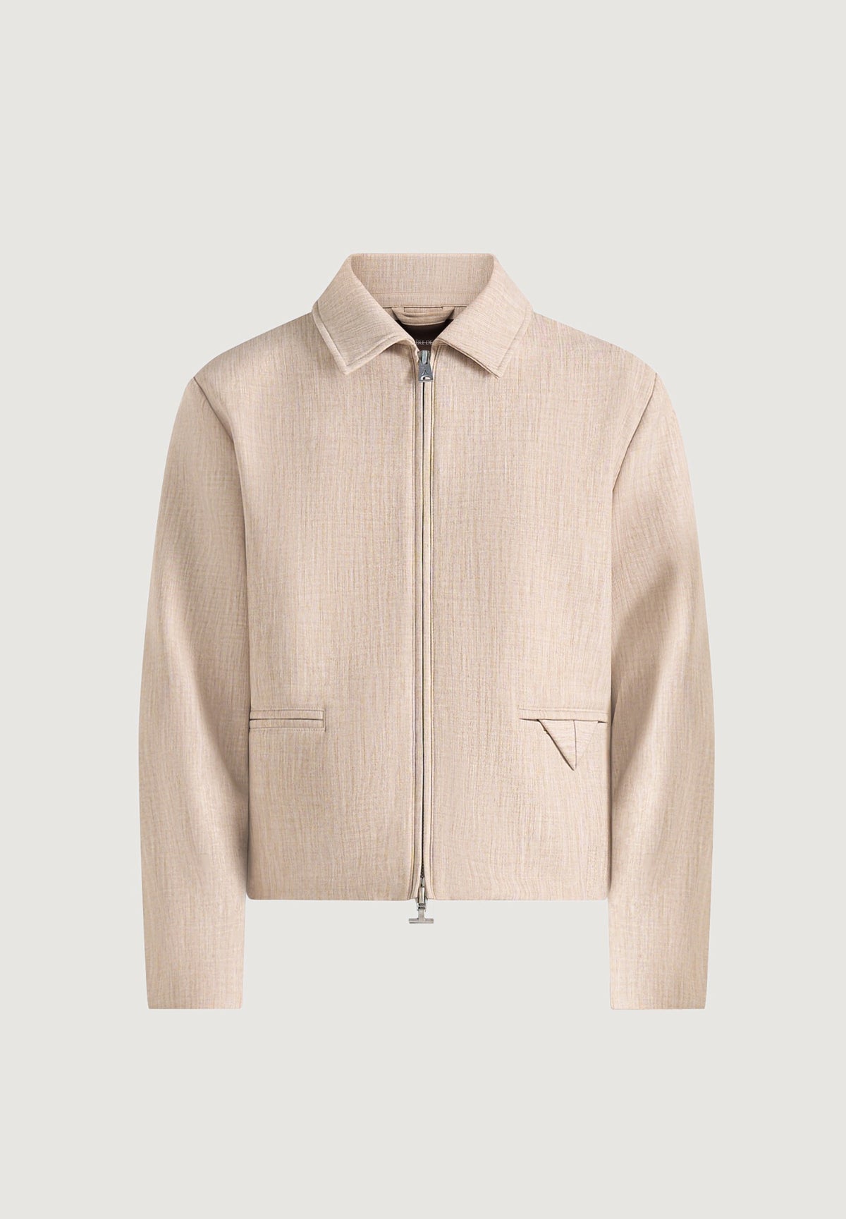 amir-boxy-hatched-harrington-jacket-beige