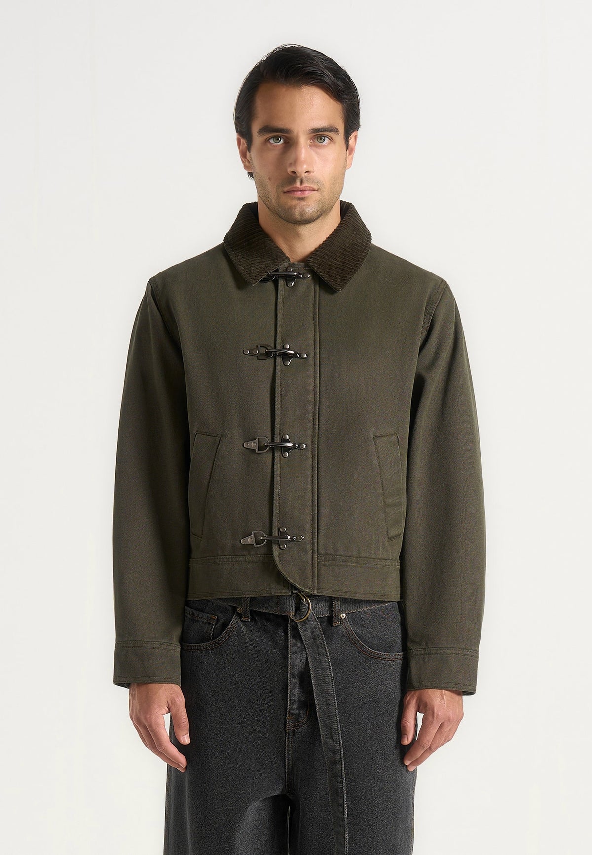 nino-clasp-detail-contrast-stitch-gabardine-jacket-olive