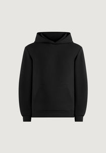 JS007 - Neoprene Minimal Regular Fit Hoodie - Black