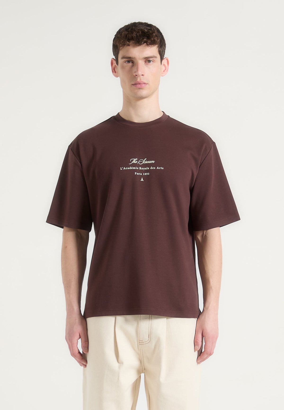 the-scream-cotton-t-shirt-brown