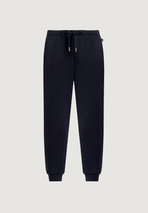 JS008 - Neoprene Minimal Tapered Fit Cuffed Sweatpants - Navy