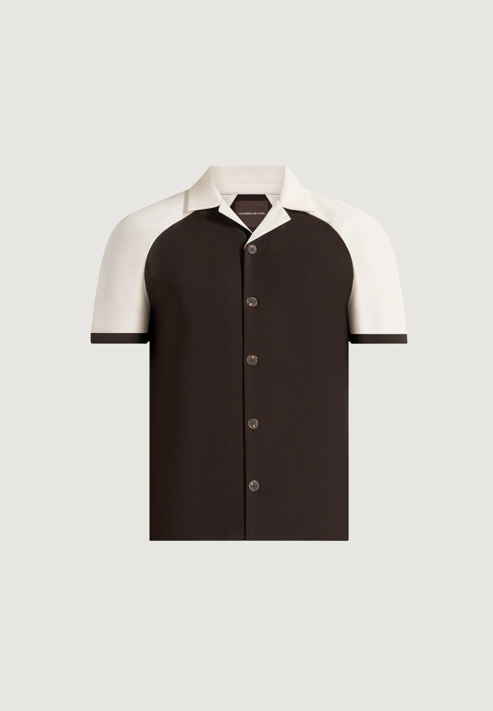 salim-contrast-raglan-shirt-brown-cream
