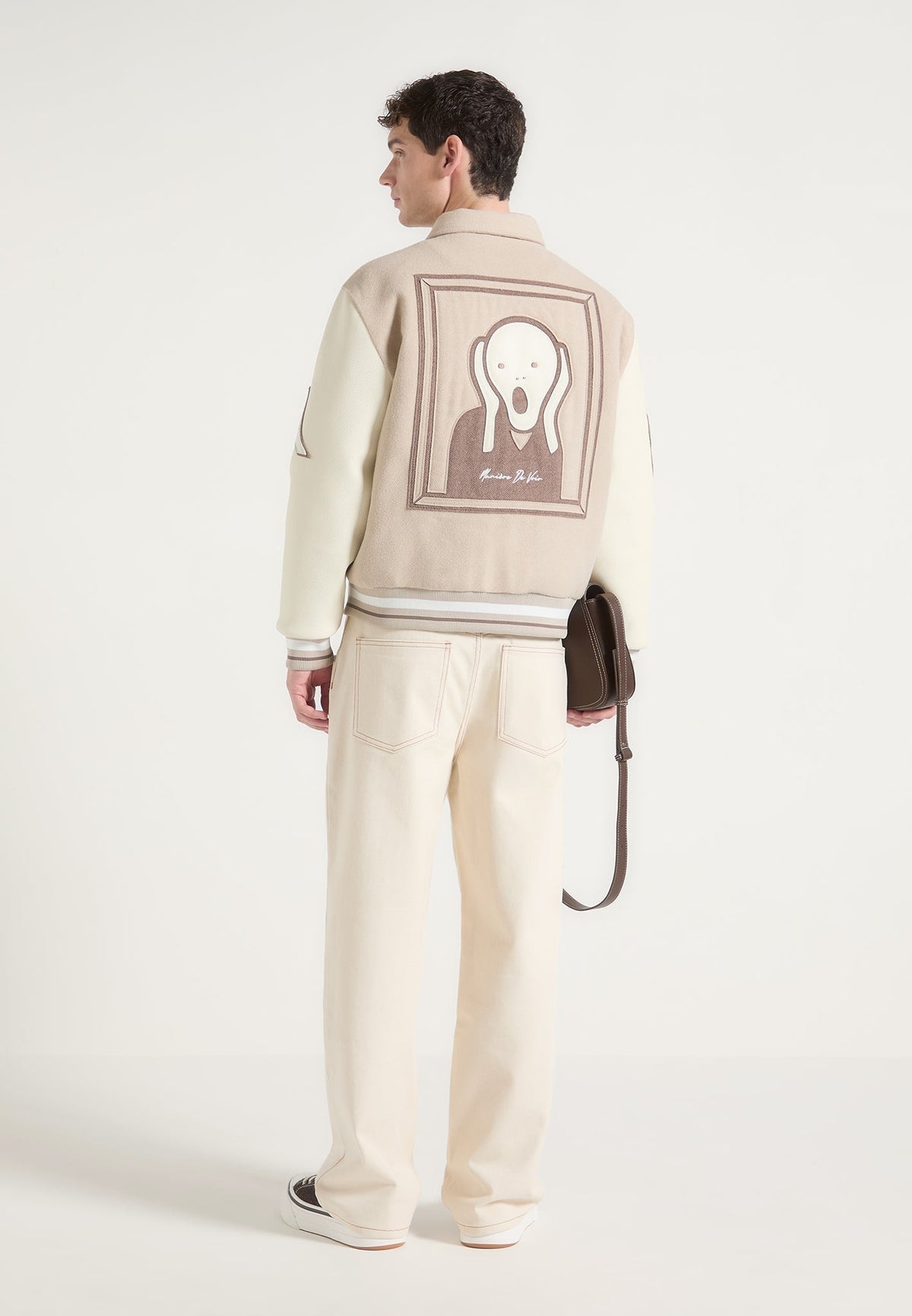 Le Galerie - Wool-Blend Varsity Jacket - Beige