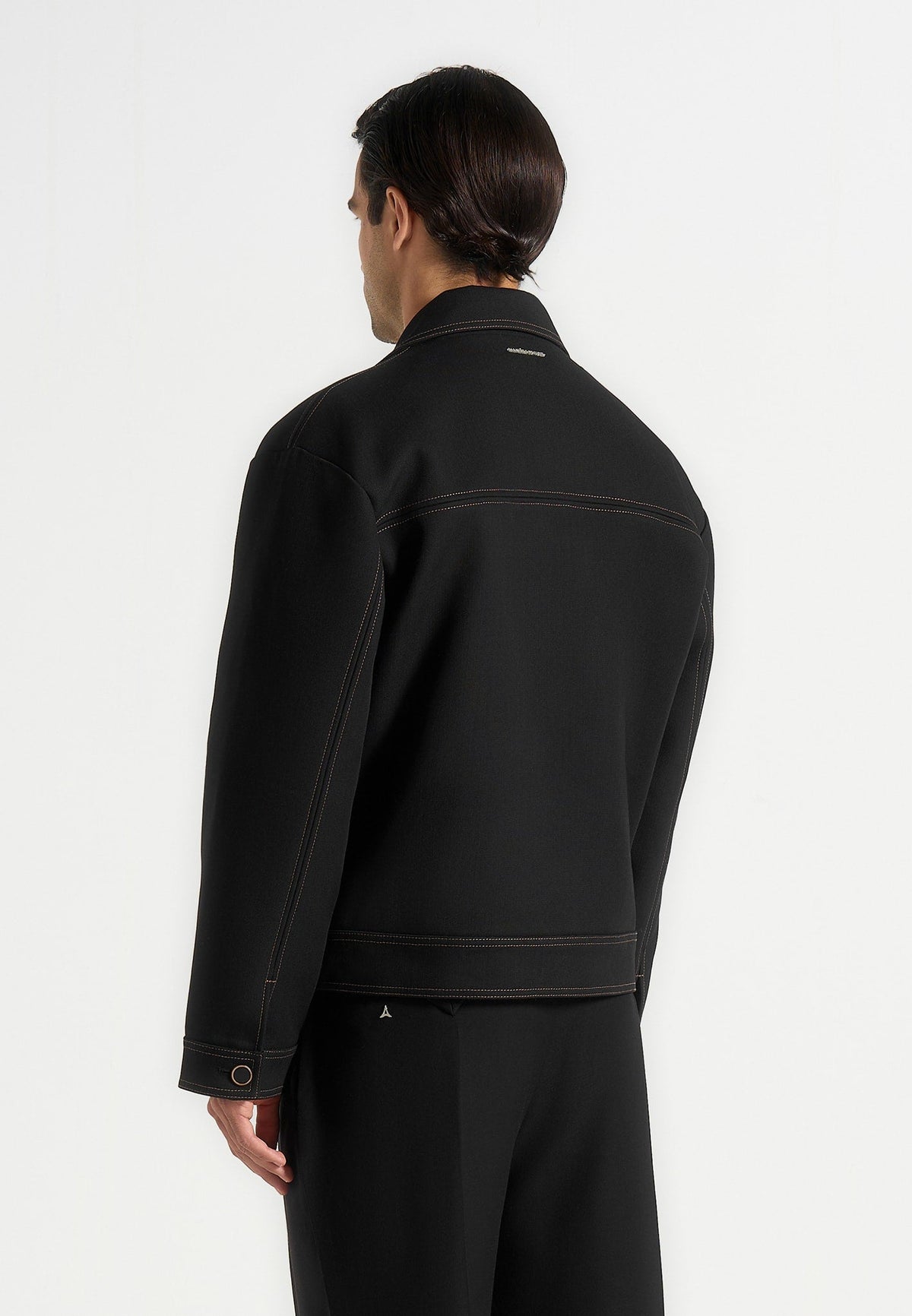 mika-unisex-tailored-double-breasted-jacket-with-contrast-stitch-black