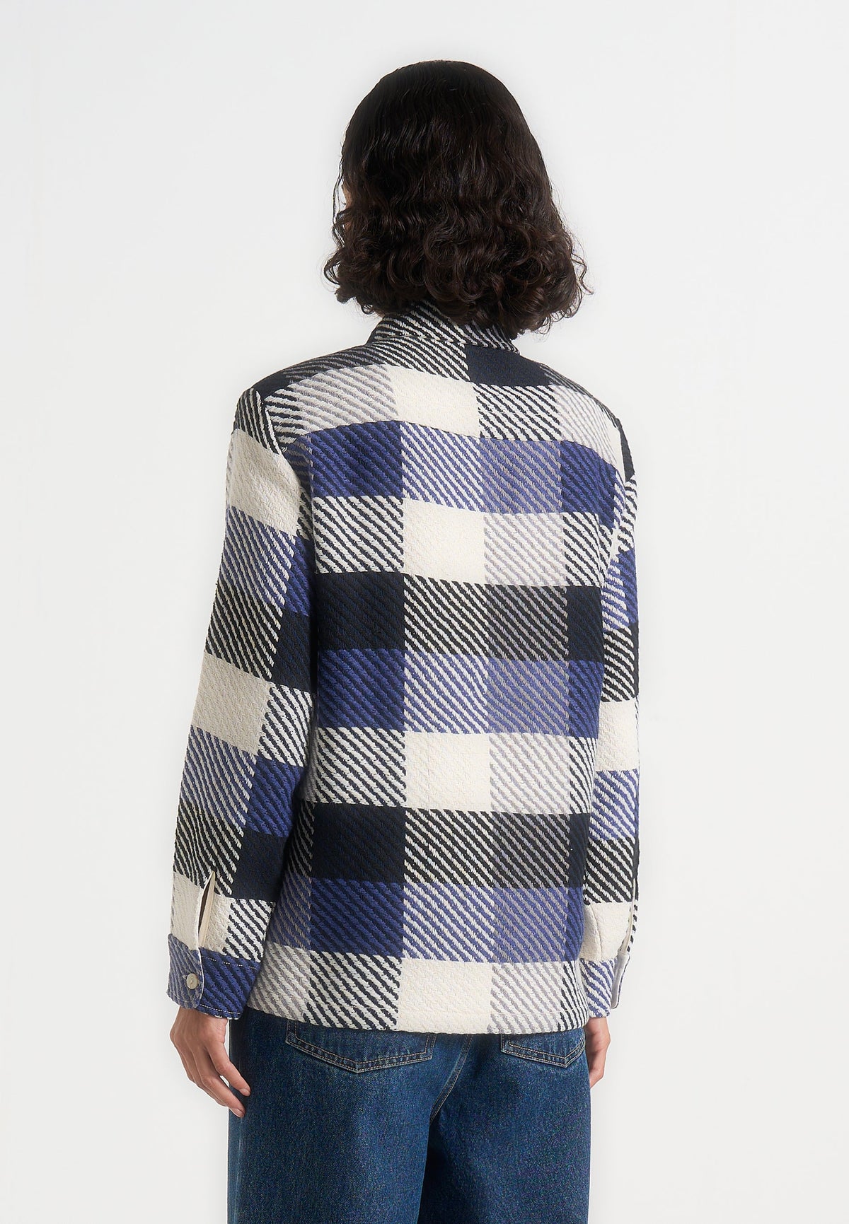 rune-unisex-check-overshirt-navy