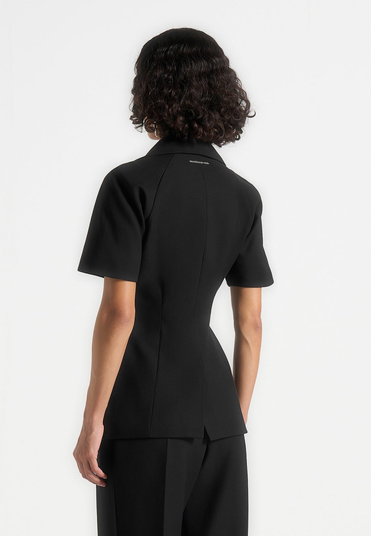 malika-double-breasted-short-sleeve-blazer-black