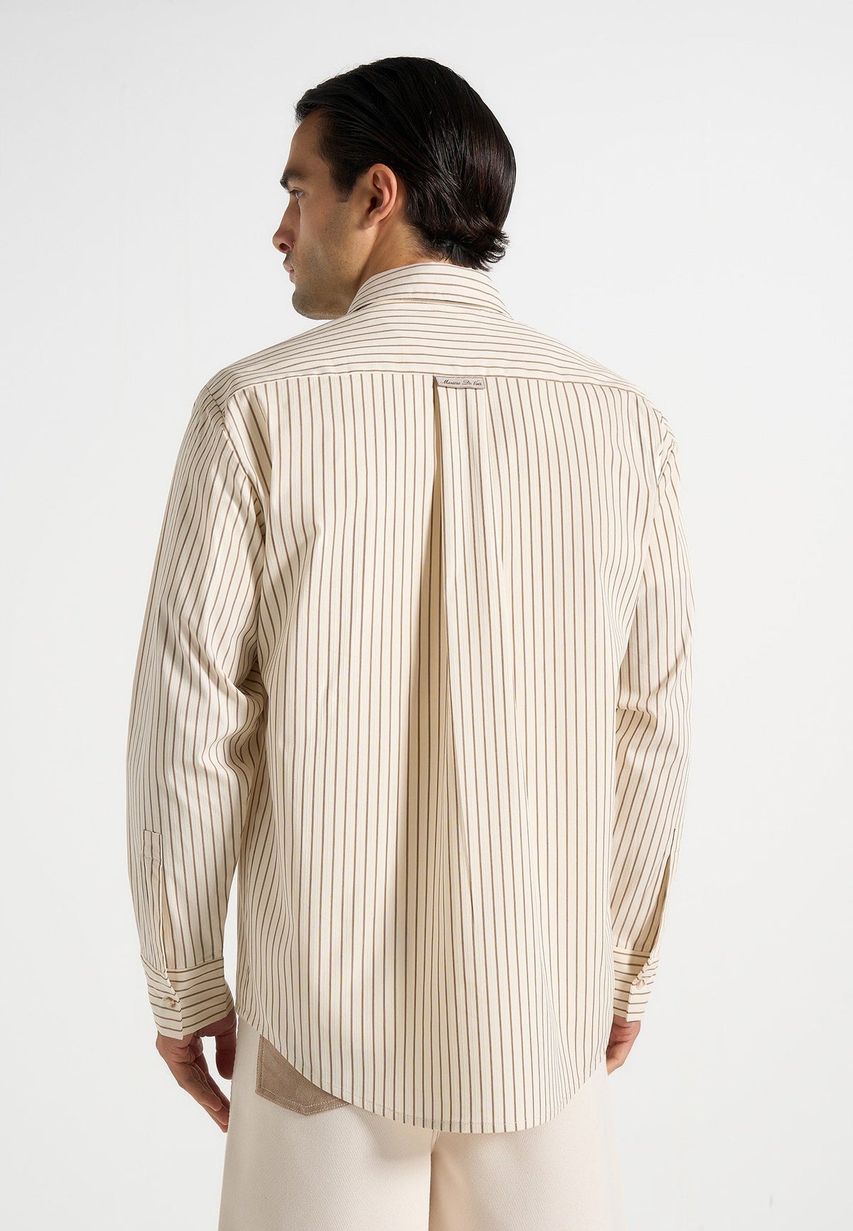 ronnie-unisex-pinstripe-long-sleeve-shirt-beige