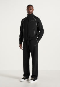 Signature Piped Track Pants - Black