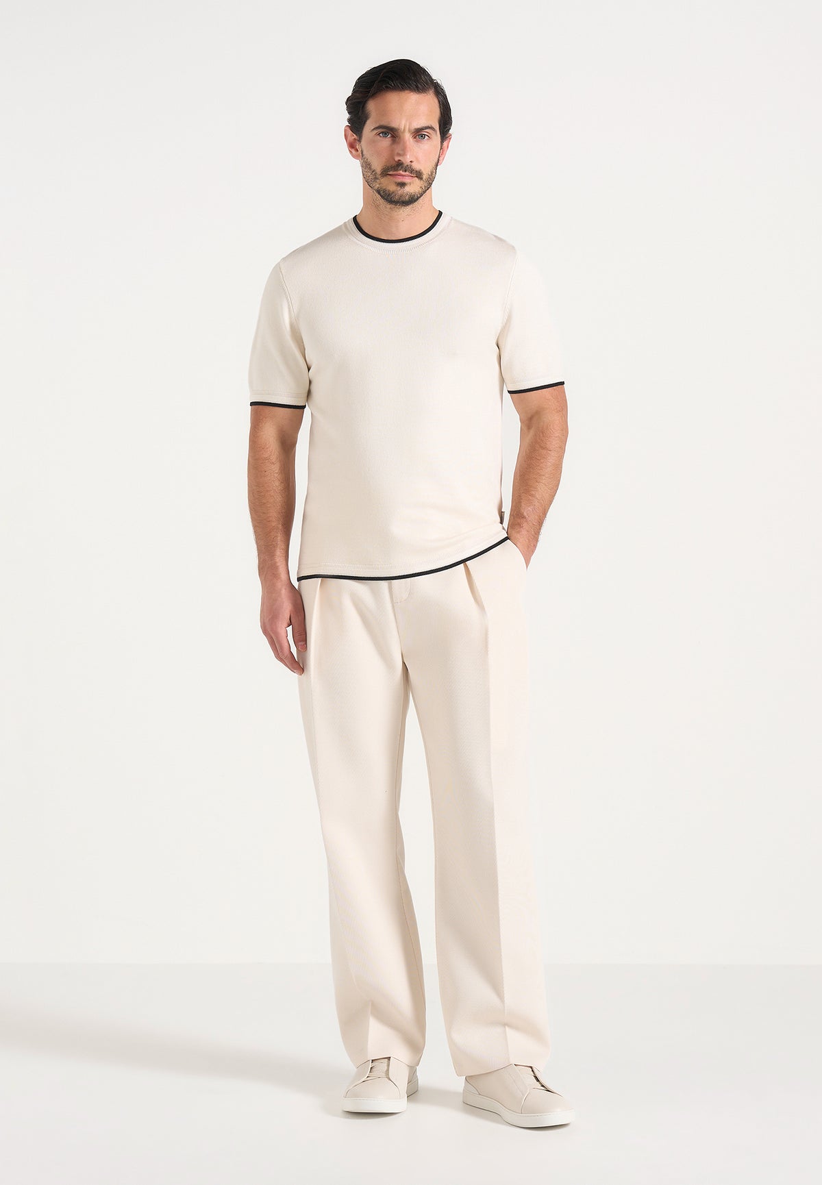 Dorian - Pleated Dress Pants - Cream