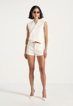 elle-tailored-mini-shorts-off-white