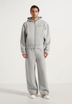 js002-unisex-signature-relaxed-fit-zip-hoodie-marl-grey