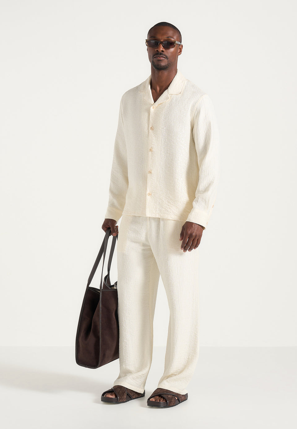 bailey-unisex-textured-long-sleeve-shirt-cream