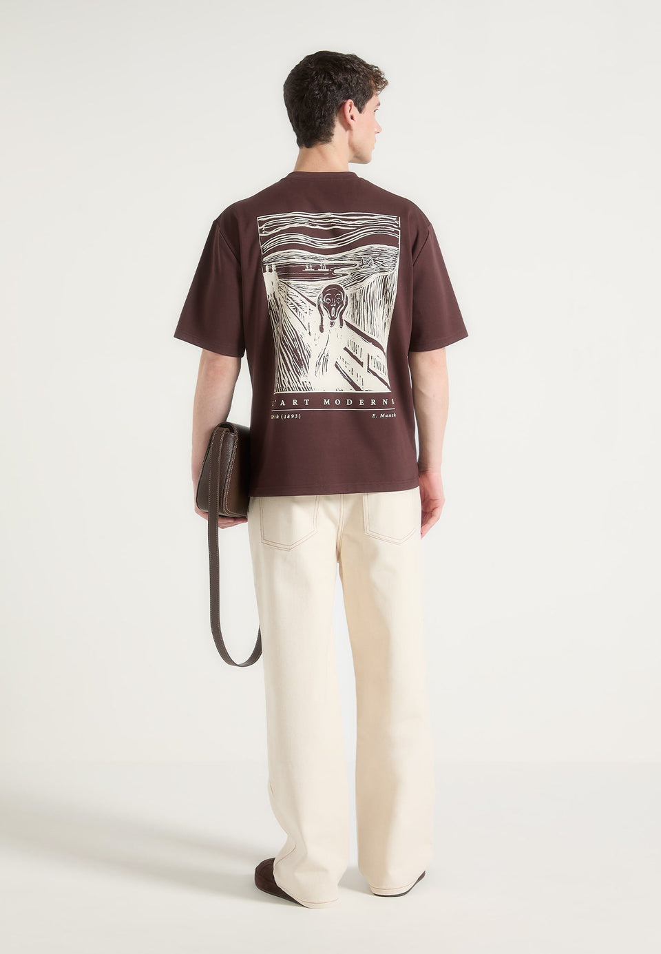 the-scream-cotton-t-shirt-brown
