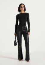 ambre-leather-lace-up-flared-trousers-black