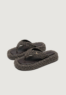 Rosalie - Boucle Flatform Sandals - Brown