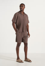 drew-pleated-shorts-brown