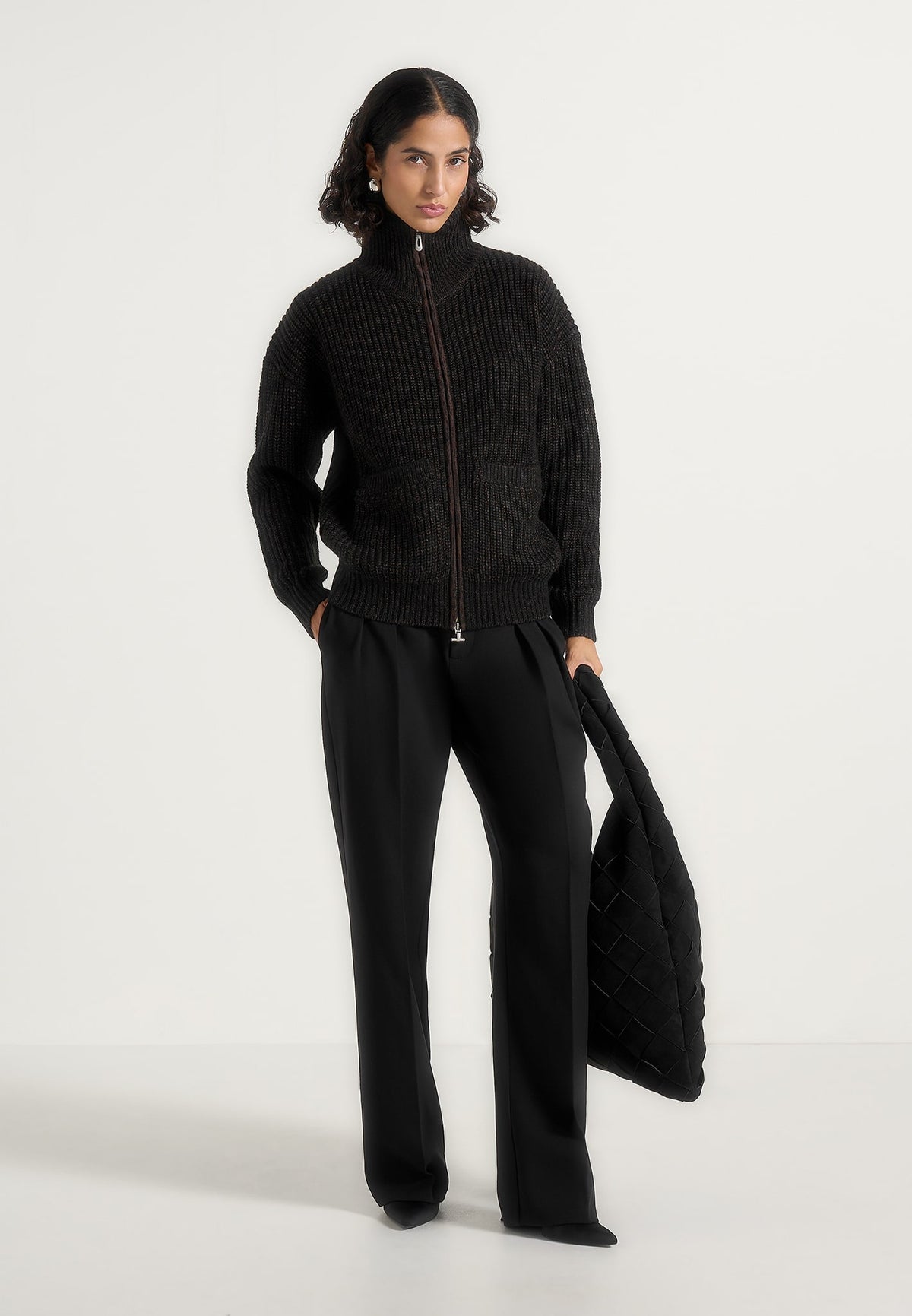 jamie-unisex-speckled-zip-through-jacket-black