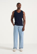 vs001-ribbed-cotton-tank-top-navy