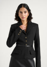 grace-boucle-and-satin-belted-blazer-maxi-dress-black