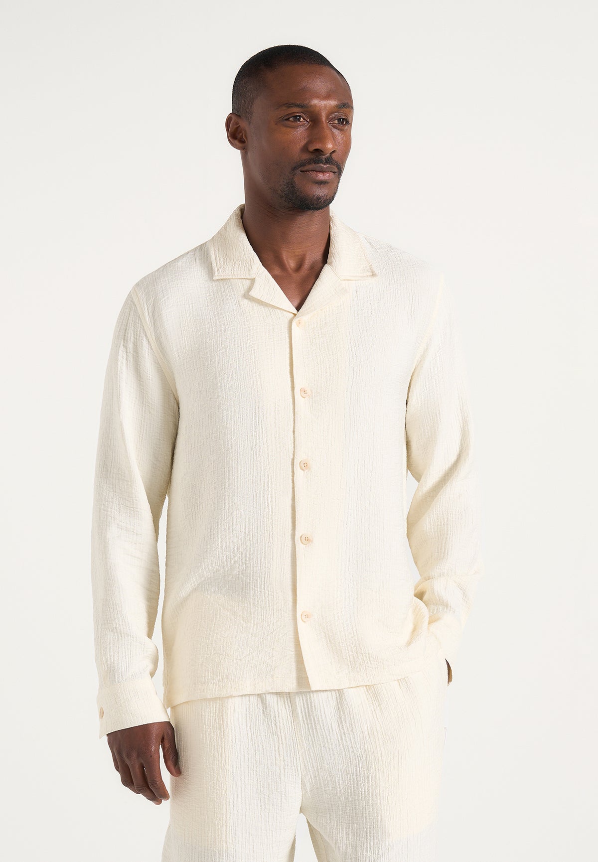 bailey-unisex-textured-long-sleeve-shirt-cream