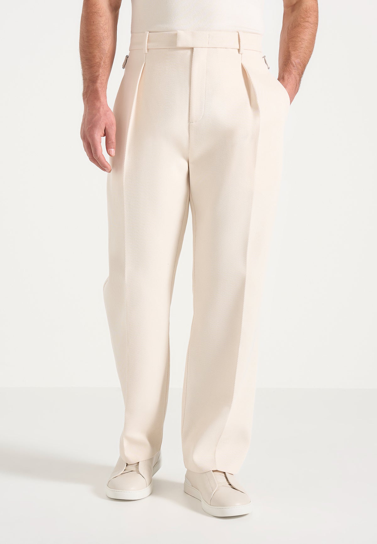 Dorian - Pleated Dress Pants - Cream