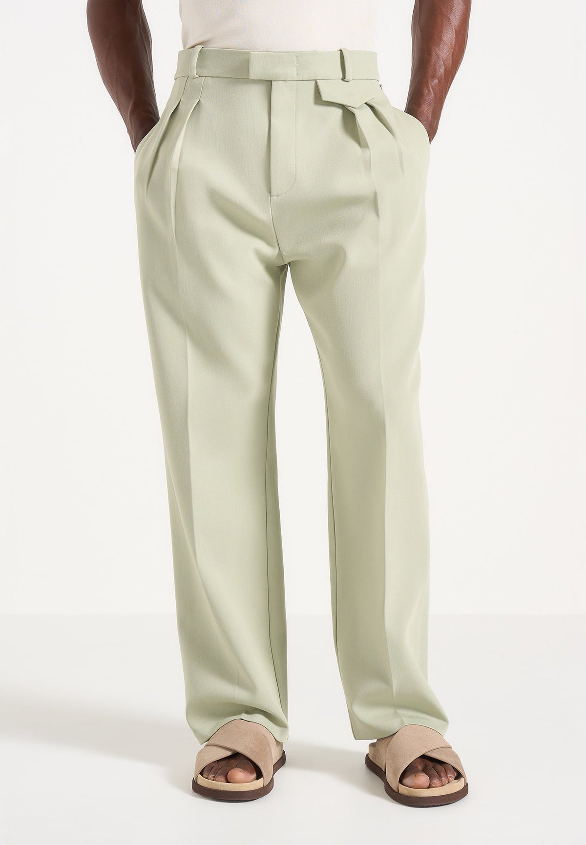 Pierre - Twin Pleat Dress Pants - Sage