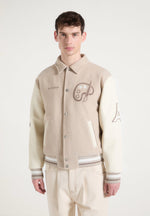 le-galerie-wool-blend-varsity-jacket-beige