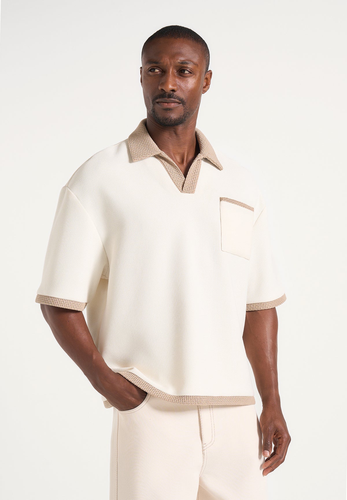 brice-boxy-crochet-detail-polo-shirt-cream