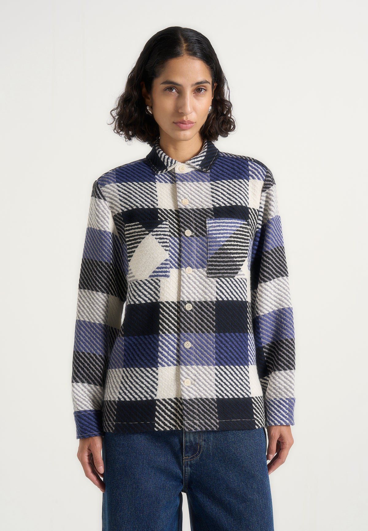 rune-unisex-check-overshirt-navy