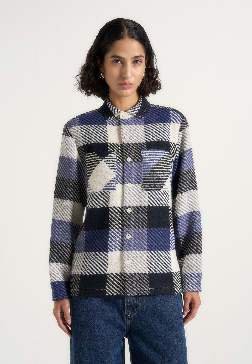 rune-unisex-check-overshirt-navy