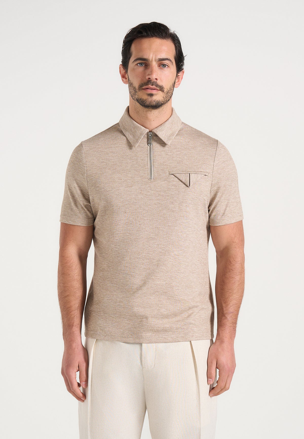 cassian-marl-zip-polo-shirt-beige-marl