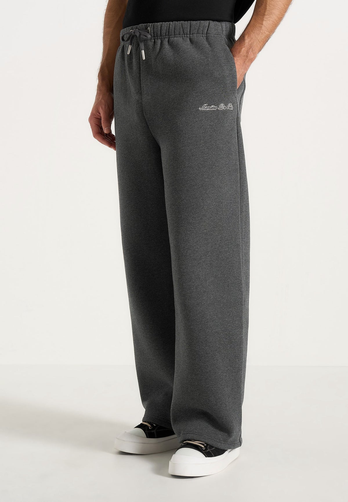 JS003 - Unisex Signature Wide Leg Sweatpants - Charcoal Grey