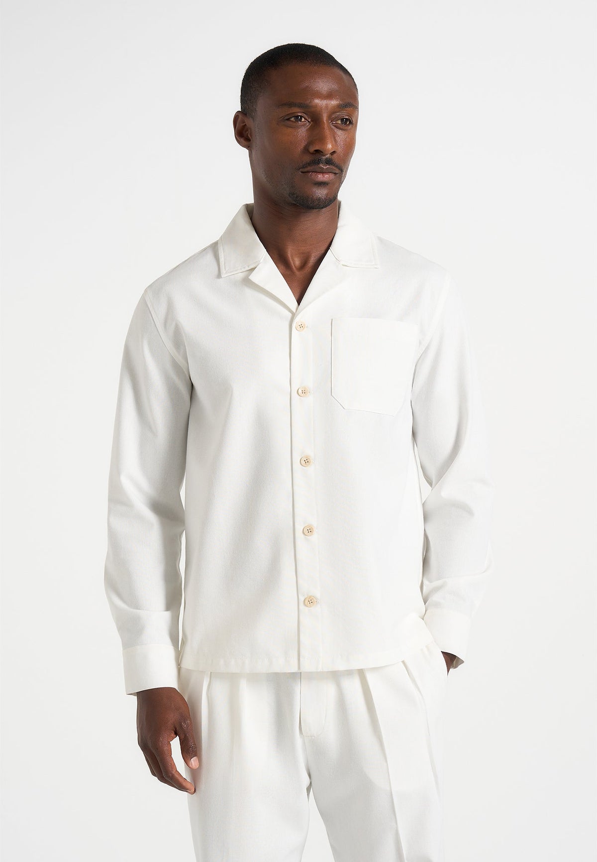 Constant - Linen Long Sleeve Shirt - White