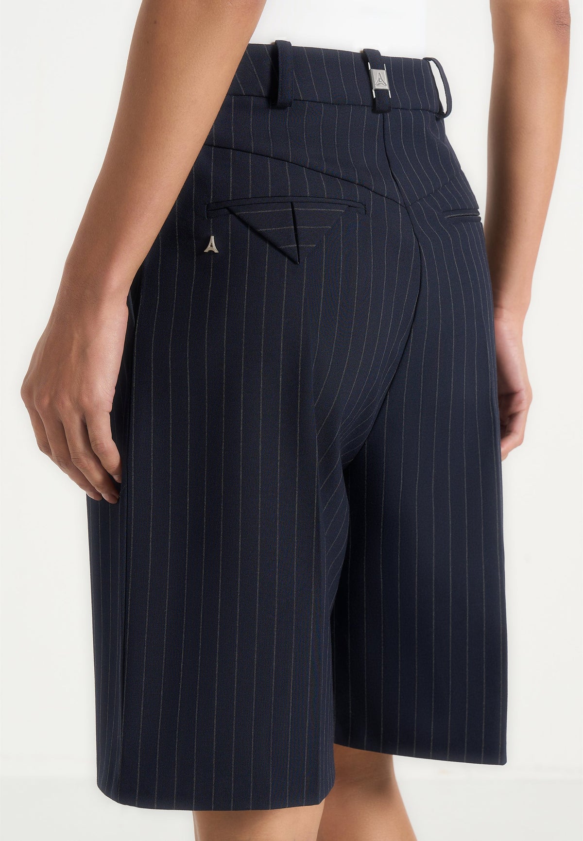 lorette-pinstripe-double-pleat-tailored-shorts-navy