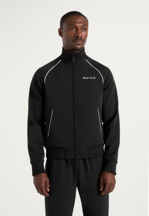 Signature Piped Track Jacket - Black