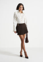 joelle-wool-asymmetric-pleated-mini-skirt-brown