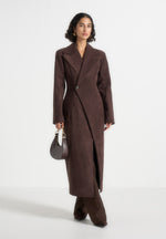 esma-suede-asymmetric-coat-with-cinch-belt-brown