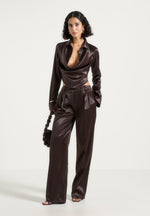 satia-satin-cowl-shirt-with-chain-detail-brown