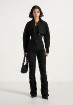 caroline-tacked-suede-fit-and-flare-trousers-black