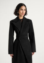 esma-suede-asymmetric-coat-with-cinch-belt-black