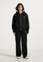 ray-unisex-neoprene-cropped-zip-hoodie-black