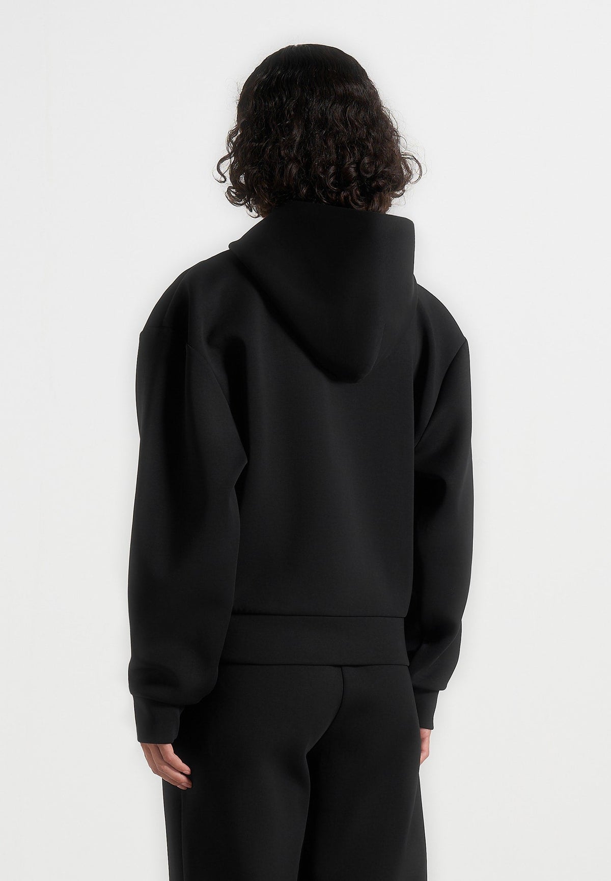 ray-unisex-neoprene-cropped-zip-hoodie-black