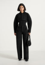 solene-suede-wide-leg-pleated-trousers-black