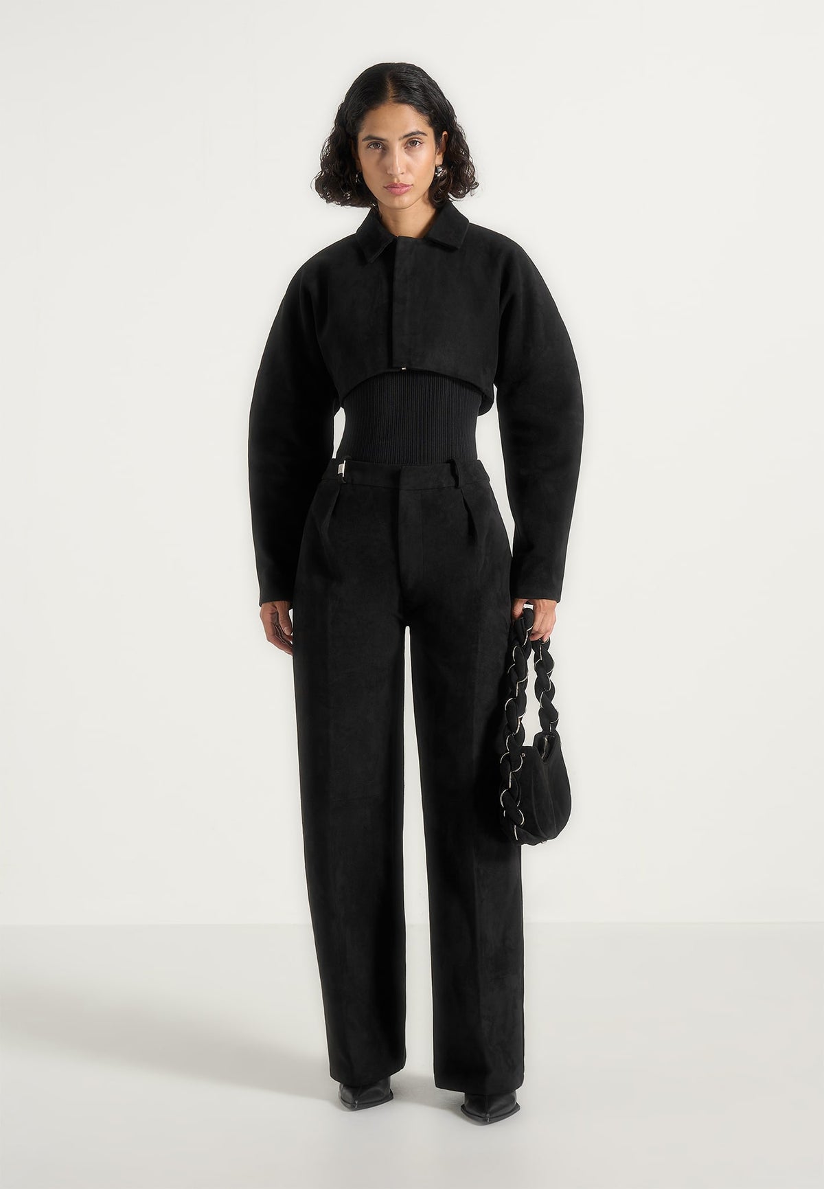 solene-suede-wide-leg-pleated-trousers-black